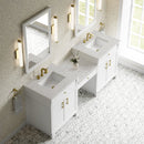 James Martin Bellshire 84" Double Bathroom Vanity, Bright White
