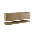 James Martin Allamari 72" Floating Double Bathroom Vanity, Dune Mist
