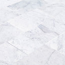 bianco carrara marble tile 12x24 polished angle view