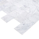 bianco carrara marble tile 12x24 polished angle view