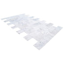 bianco carrara marble tile 12x24 polished angle wide view