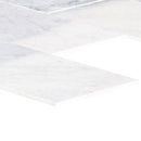 bianco carrara marble tile 12x24 polished profile view