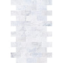 bianco carrara marble tile 12x24 polished top view grouted