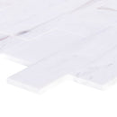 bianco dolomite marble tile 3x6 honed profile view