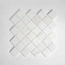 Snow White Honed Artesan Cut Marble Mosaics 12x12