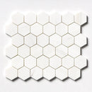 Bianco Dolomiti Honed Hexagon Marble Mosaics 10 3/8x12