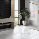 Bianco Dolomiti Honed Marble Tiles 12x12