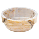 Bianco Giallo Marble Hair Salon Above Vanity Vessel Sink Bowl Polished (D)16" (H)9" side view
