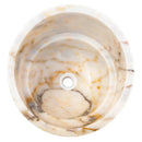 Handcrafted Giallo Marble Vessel Sink Beige 16 Inch Bathroom Bowl
