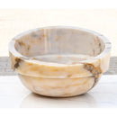 Bianco Giallo Marble Hair Salon Above Vanity Vessel Sink Bowl Polished (D)16" (H)9" angle view