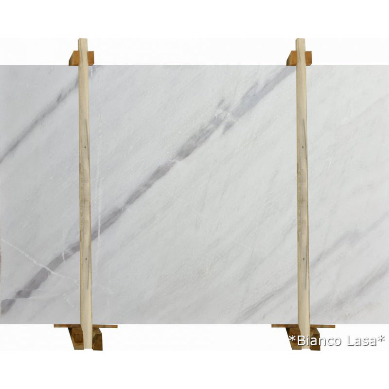 bianco lasa white marble slabs polished 2cm 1 bundle slab front view