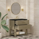 James Martin Lucian 36" Single Bathroom Vanity, Pebble Oak
