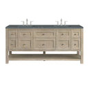 James Martin Breckenridge 72" Double Bathroom Vanity, Whitewashed Oak
