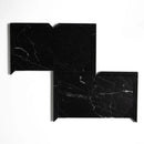 Black Honed French Interlock Marble Mosaics 12 1/4x15 7/8