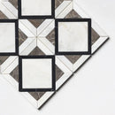 Black Honed Kent Marble Mosaics 13 9/16x13 9/16
