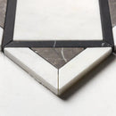 Black Honed Kent Marble Mosaics 13 9/16x13 9/16