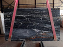 Black Leopard Bookmatching Marble Slabs Polished -Full Truckload one slab front view