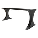 Modern Metal Dining Table Legs for Heavy Table Tops Matte Black (W)28" (L)77" (H)28" angle view