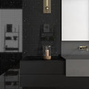 Black Polished 1x1 Marble Mosaics 12x12