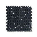 Black Tumbled Penny Round Marble Mosaics 11 1/4x11 3/4