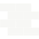Blanco Marjinal Polished 3x6 Brick Staggered Marble Look Porcelain Mosaics 12x12