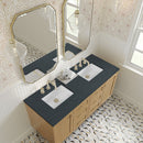 James Martin Laurent 60" Dual Mount Double Bathroom Vanity, Light Natural Oak