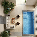 Blue Macauba Glossy 1x1 Glass Mosaics 12x18