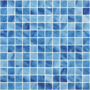 Blue Macauba Glossy 1x1 Glass Mosaics 12x18