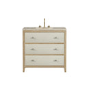 James Martin Celeste 36" Single Bathroom Vanity, Sunwashed Oak with Embossed Shagreen Drawer Fronts