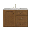 James Martin Laurent 36" Dual Mount Single Bathroom Vanity, Honey Oak