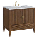 James Martin Myrrin 36" Single Bathroom Vanity, Mid-Century Walnut
