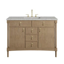 James Martin Kinnsden 48" Single Bathroom Vanity, Weathered Oak
