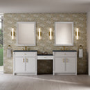 James Martin Bellshire 96" Double Bathroom Vanity, Bright White