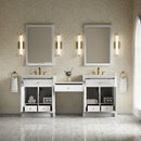 James Martin Bellshire 84" Double Bathroom Vanity, Bright White