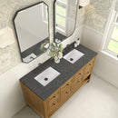 James Martin Breckenridge 60" Double Bathroom Vanity, Light Natural Oak