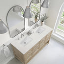 James Martin Breckenridge 60" Double Bathroom Vanity, Whitewashed Oak