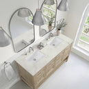 James Martin Breckenridge 60" Double Bathroom Vanity, Whitewashed Oak