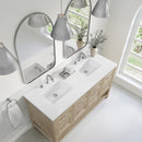 James Martin Breckenridge 60" Double Bathroom Vanity, Whitewashed Oak