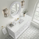 James Martin Breckenridge 60" Single Bathroom Vanity, Bright White