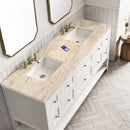 James Martin Breckenridge 72" Double Bathroom Vanity, Bright White