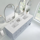 James Martin Breckenridge 72" Double Bathroom Vanity, Serenity Blue