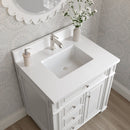 James Martin Bristol 30" Single Bathroom Vanity, Bright White