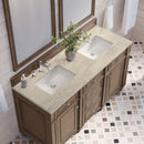 James Martin Bristol 60" Double Bathroom Vanity, Whitewashed Walnut