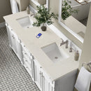 James Martin Bristol 72" Double Bathroom Vanity, Bright White