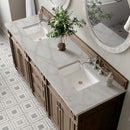 James Martin Bristol 72" Double Bathroom Vanity, Whitewashed Walnut