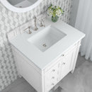 James Martin Brittany 30" Single Bathroom Vanity, Bright White