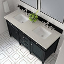 James Martin Brittany 60" Double Bathroom Vanity, Black Onyx