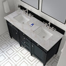 James Martin Brittany 60" Double Bathroom Vanity, Black Onyx