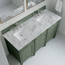 James Martin Brittany 60" Double Bathroom Vanity, Smokey Celadon