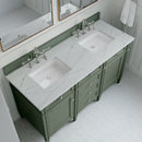 James Martin Brittany 60" Double Bathroom Vanity, Smokey Celadon